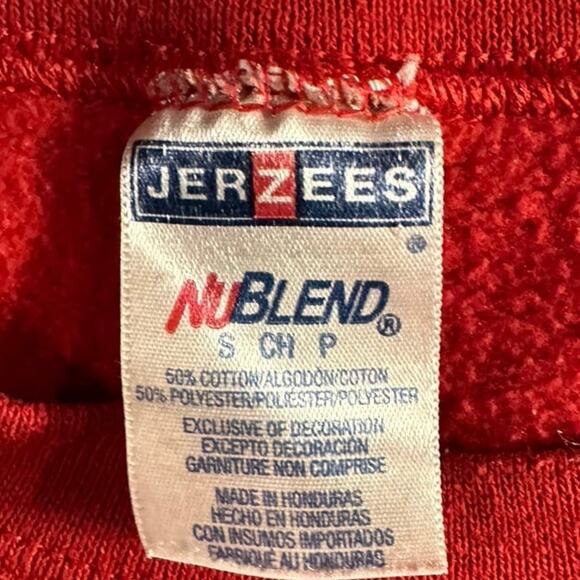 Jerzees Red Crewneck Alvin Sweatshirt - Picture 3 of 4